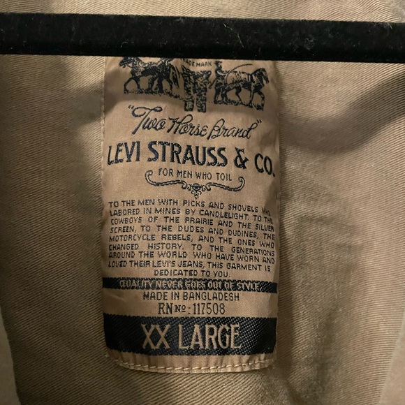 Levi Strauss Two Horse Brand Shirt. Vintage XXL - Picture 2 of 3